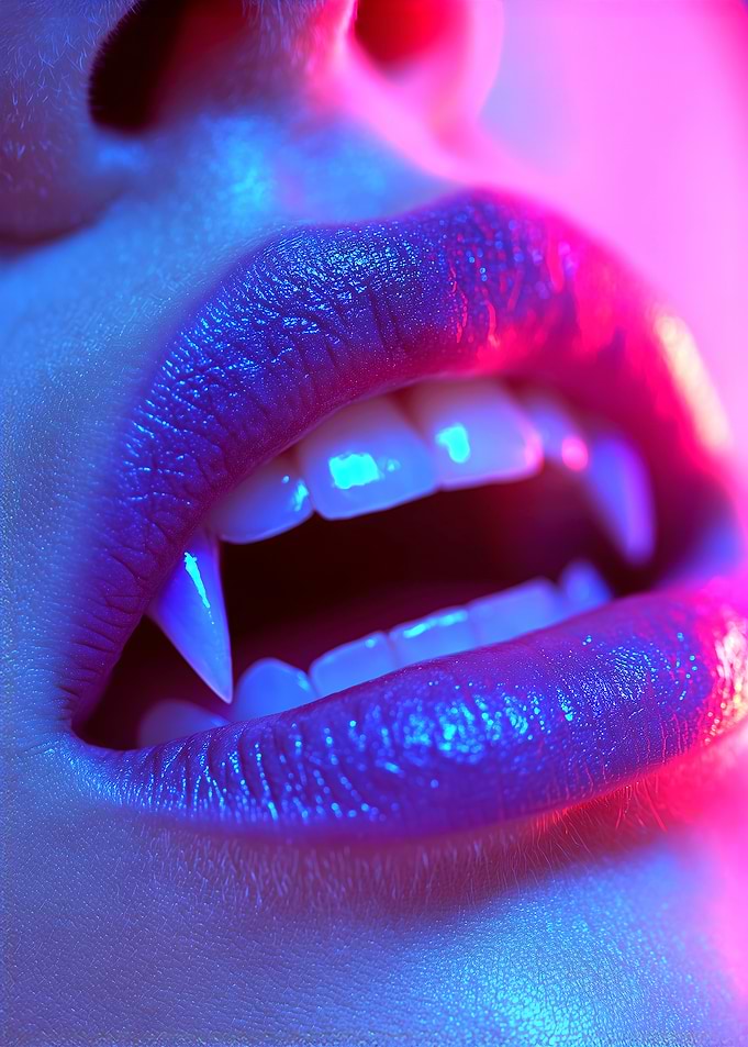 Vampire Fangs and Lips