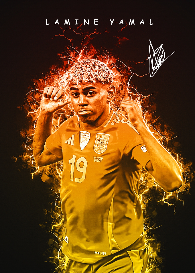 Lamine Yamal Electric Portrait