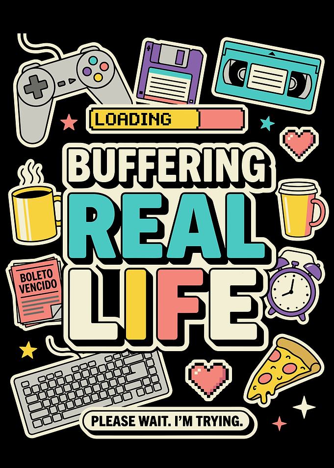 Buffering Real Life Retro Gaming Art