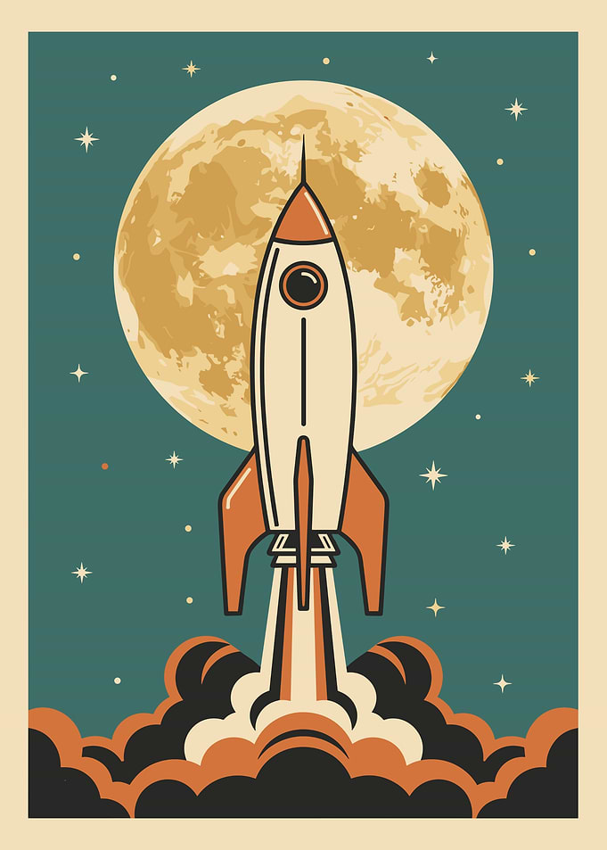 Classic Space Flight to the Moon