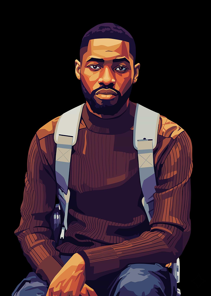 Portrait of a Dave with a backpack