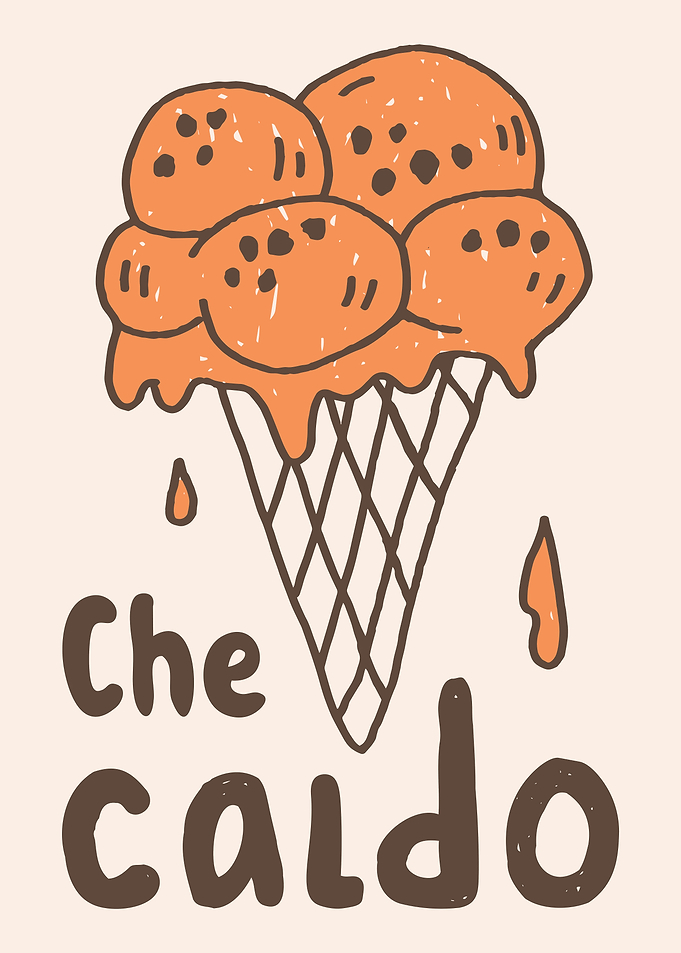 Ice cream cone che caldo