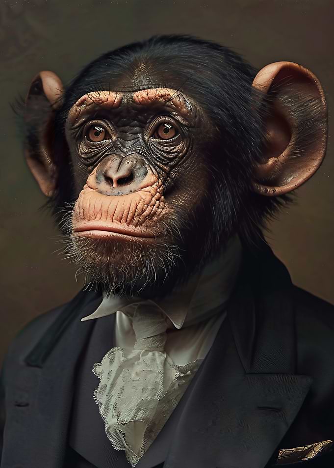 Chimpanzee in formal attire