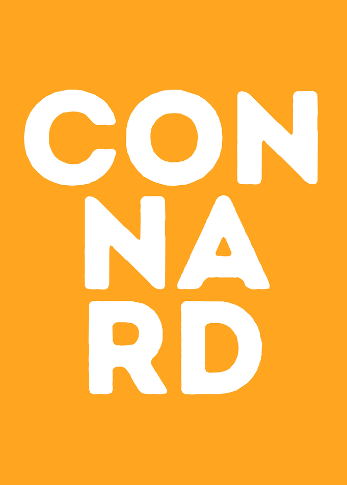CONNARD – Minimal Typography Poster | French Word Art (“Mots Coupés”)