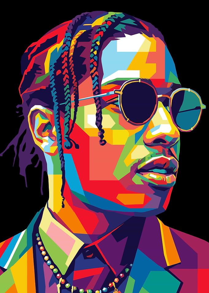 A$AP Rocky Pop Art Portrait