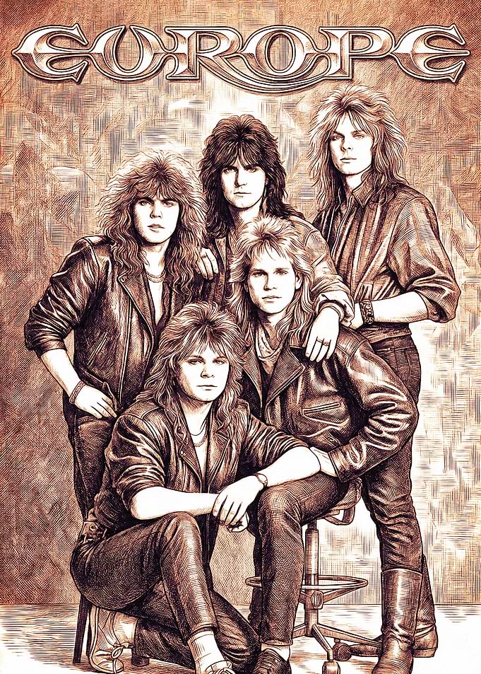 Europe Band 80s Leather Jackets