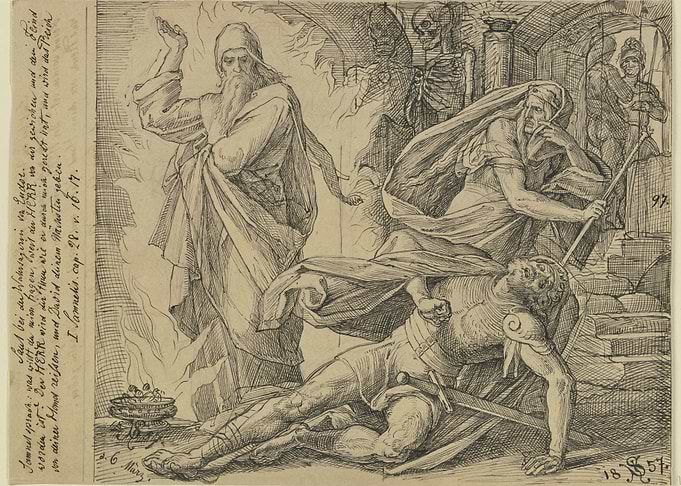 Biblical Scene with Prophet and Fallen Warrior