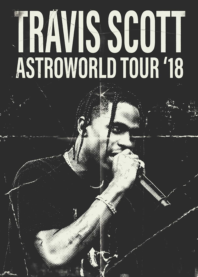 Travis Scott Astroworld Tour '18 Poster