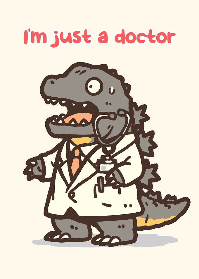 Dinosaur Doctor with Stethoscope