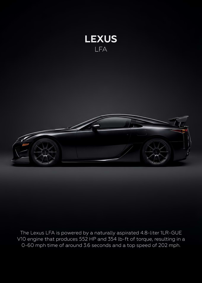 Lexus LFA Black Sports Car