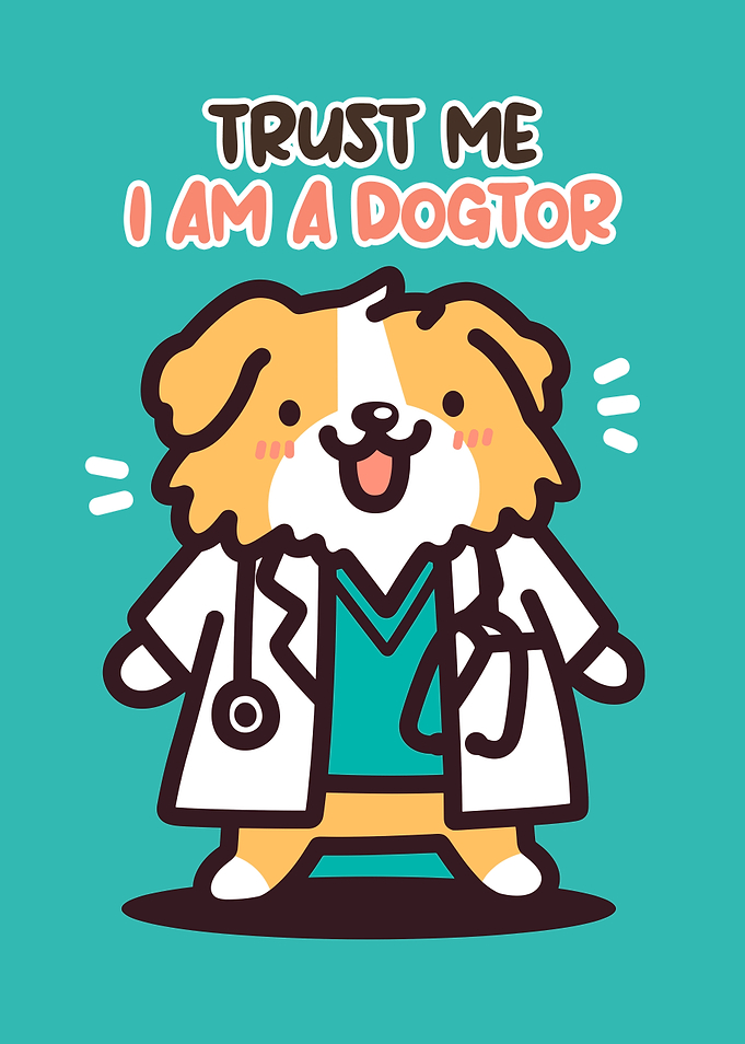 Cute Dog Doctor Cartoon