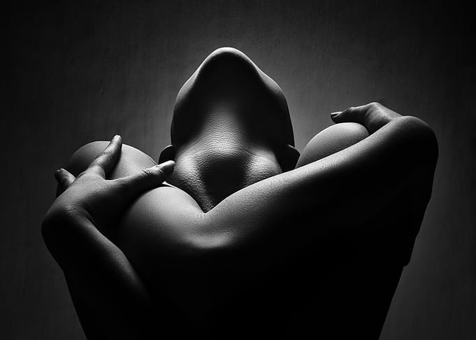 Black and White Nude Study