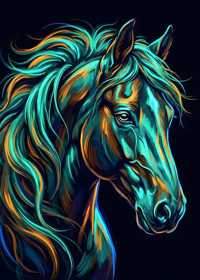 Vibrant Horse Portrait