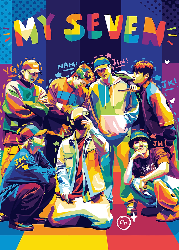 My Seven Pop Art Poster