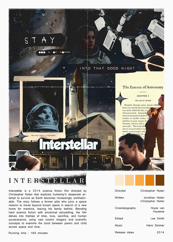Interstellar Movie Poster Collage