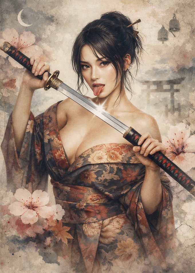 Geisha with Katana