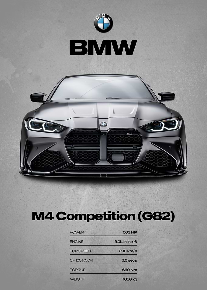 BMW M4 Competition (G82) Poster