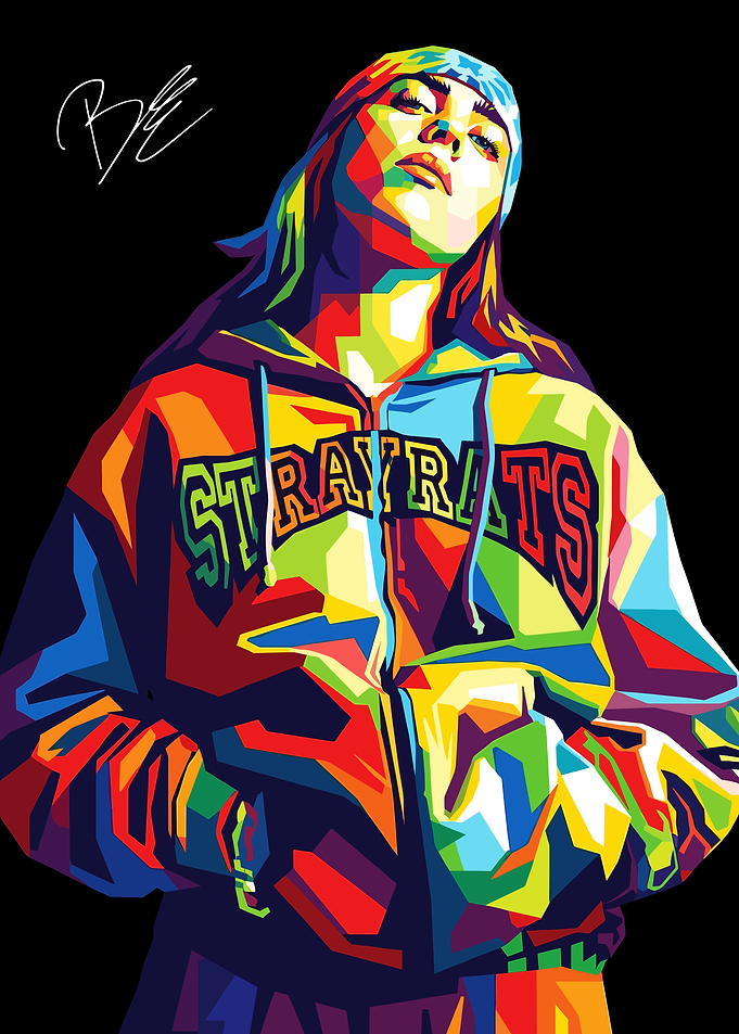 Billie Eilish Pop Art Portrait