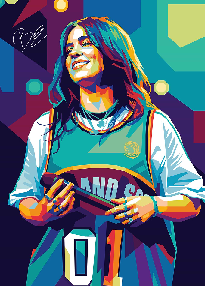 Billie Eilish WPAP Portrait