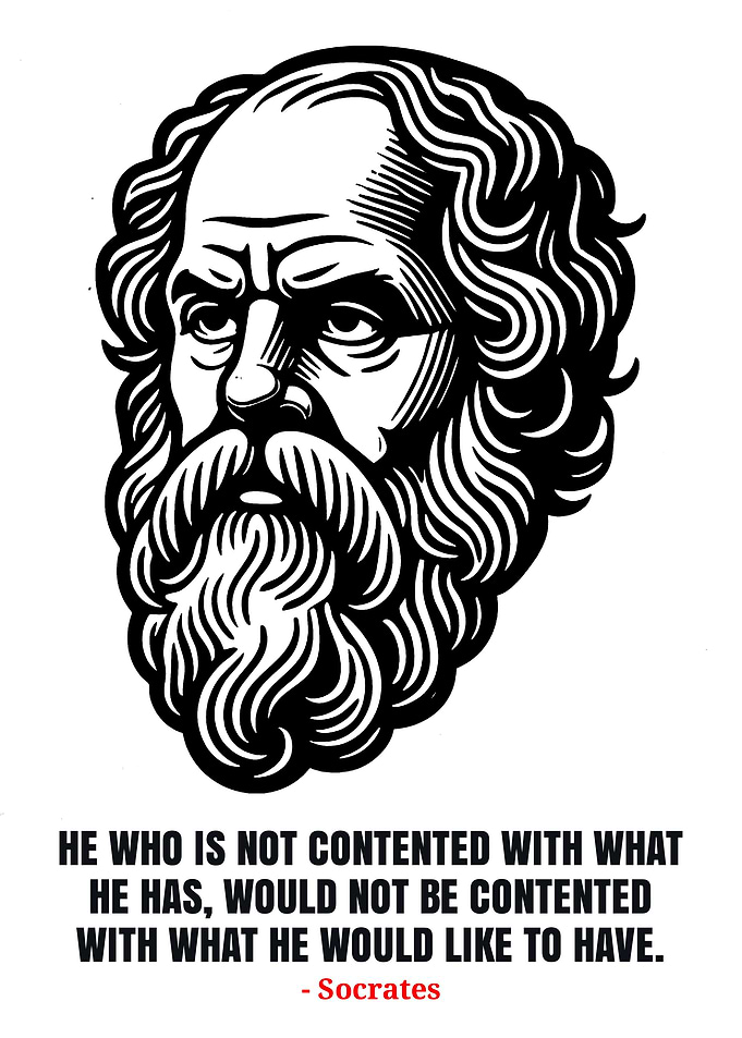 Socrates quote about contentment