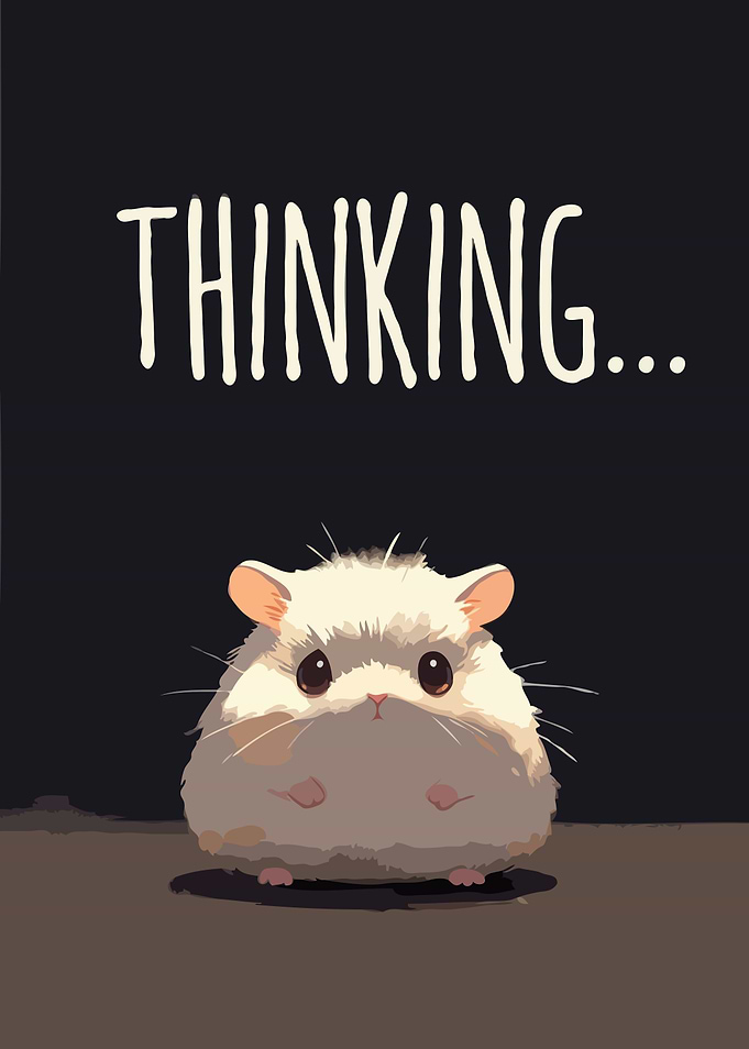 Cute Hamster Thinking Humor