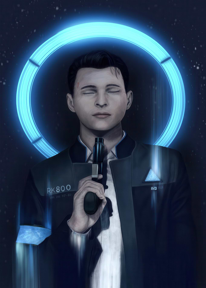 Connor RK800 with Gun and Halo