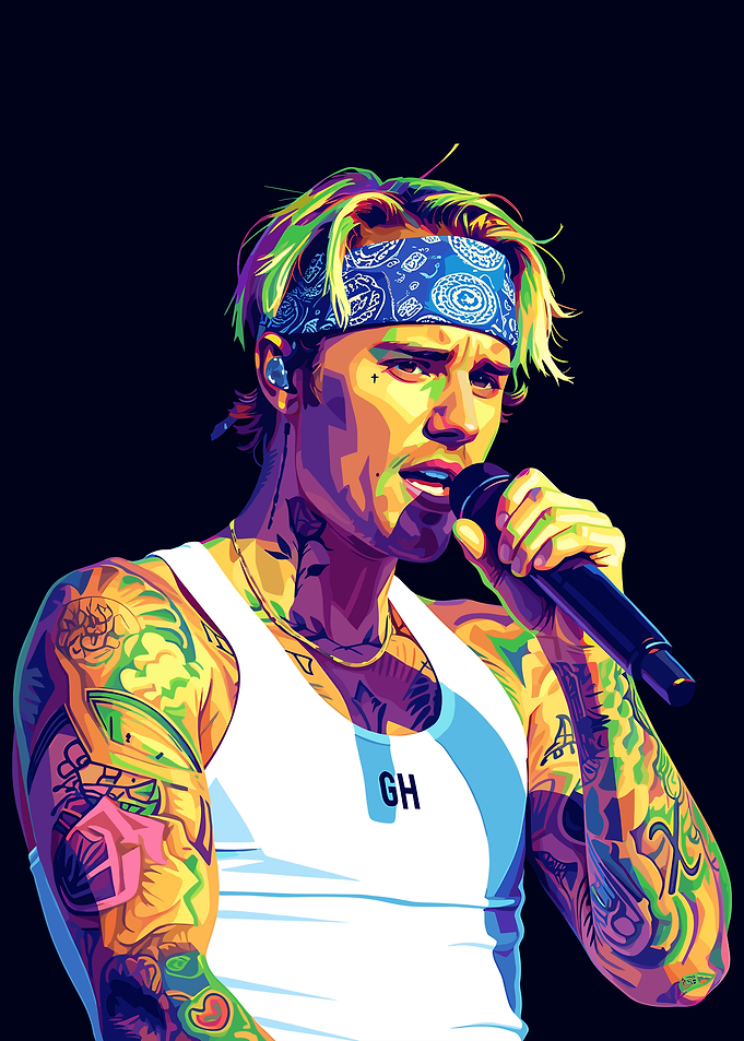 Justin Bieber Pop Art Portrait