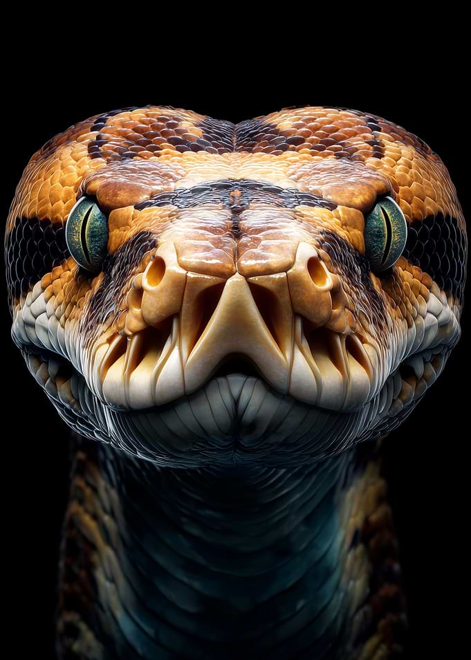 Close-up of a Python's Head