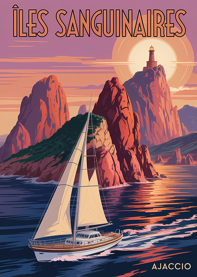 Sanguinaires Islands Sailboat Sunset