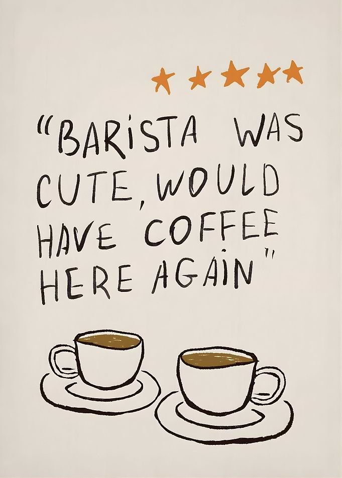 Funny Coffee Review with Stars