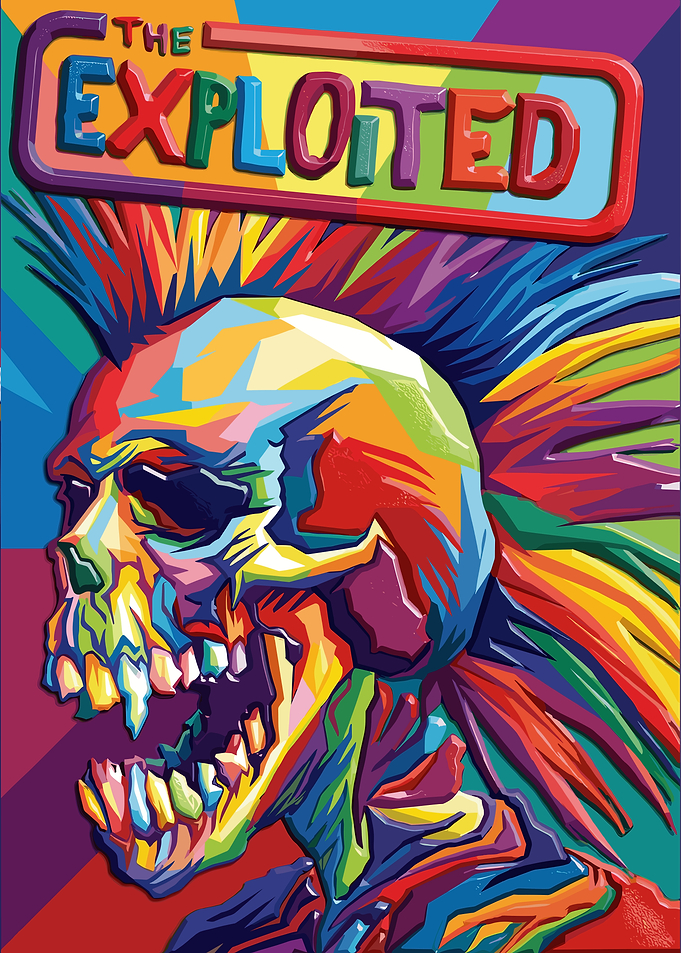 The Exploited Punk Skull Pop Art