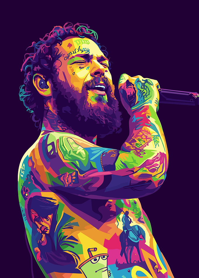 Post Malone Pop Art Portrait