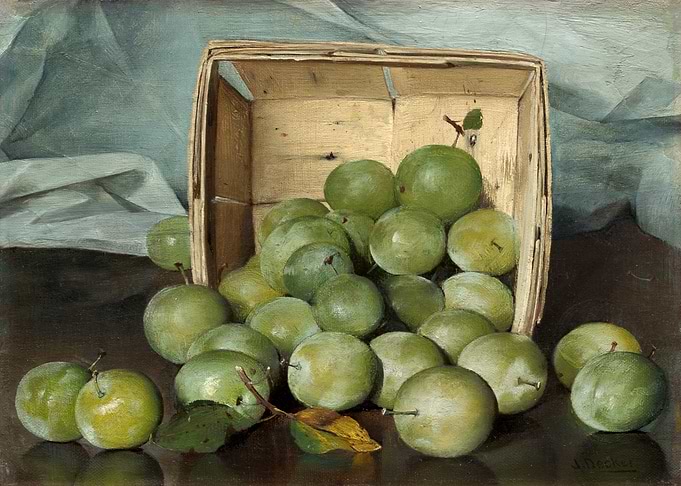 Green Apples in a Basket