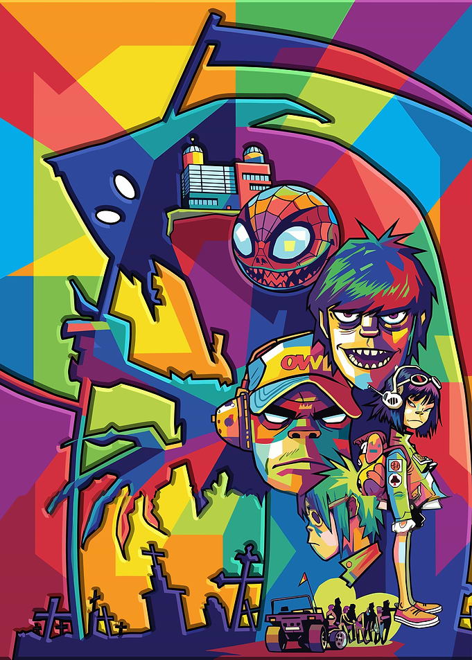 Gorillaz Band Members Pop Art