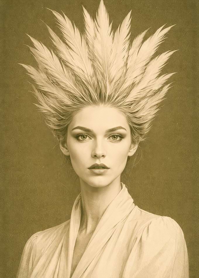 Woman with Feather Headdress