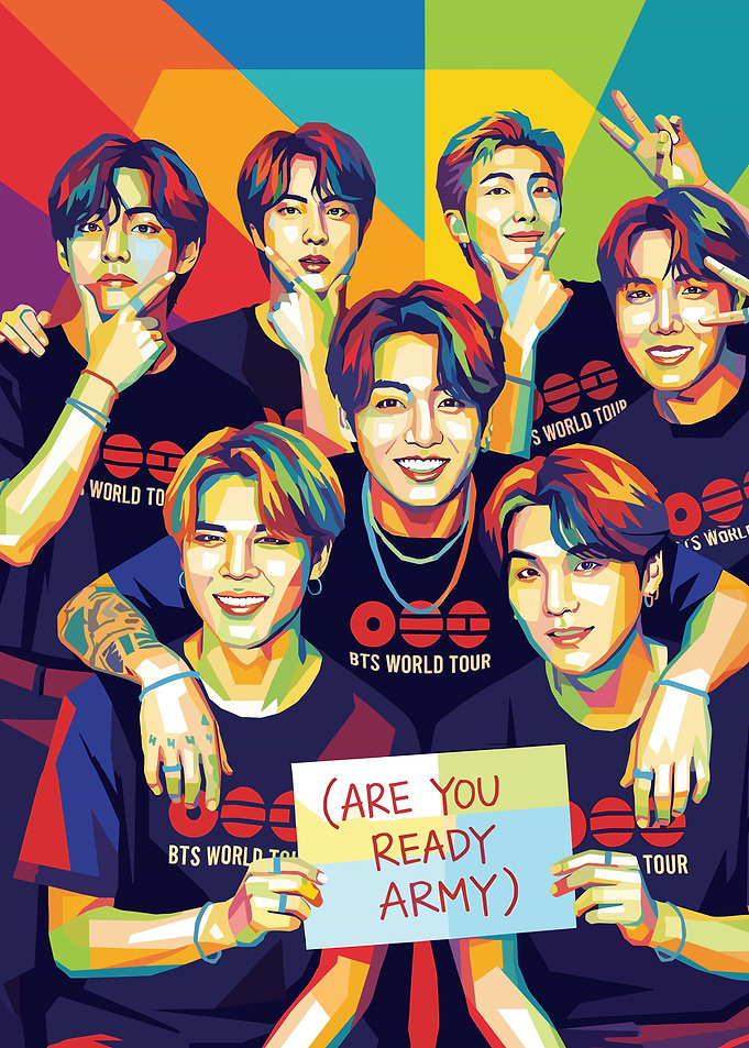 BTS Pop Art Portrait