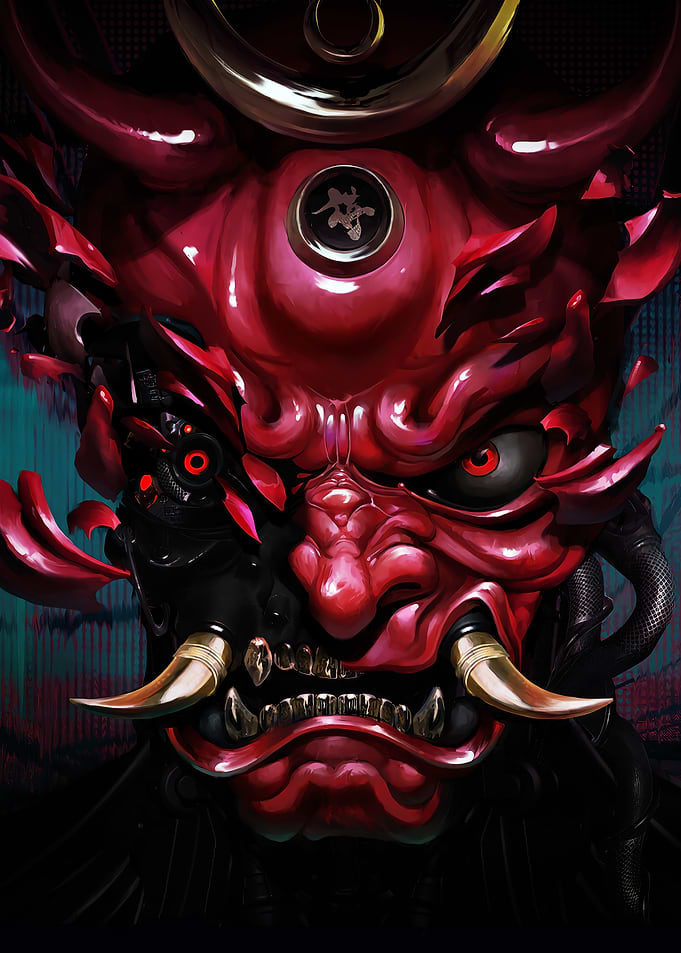 Cyberpunk Oni Mask