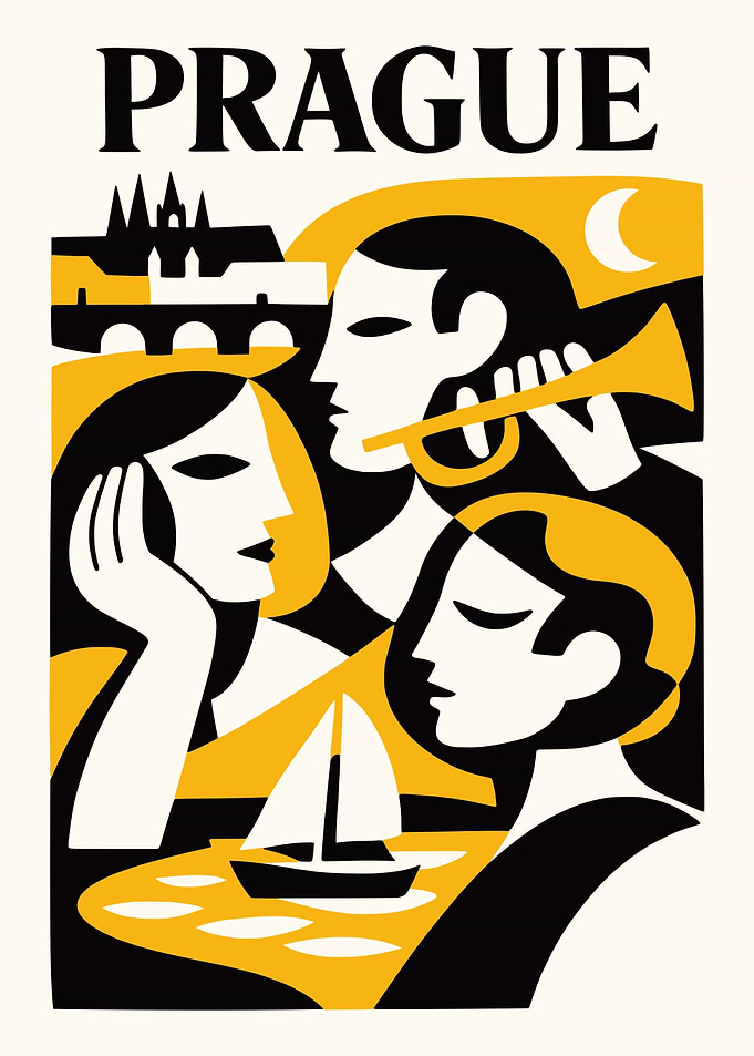 Prague Art Deco Poster