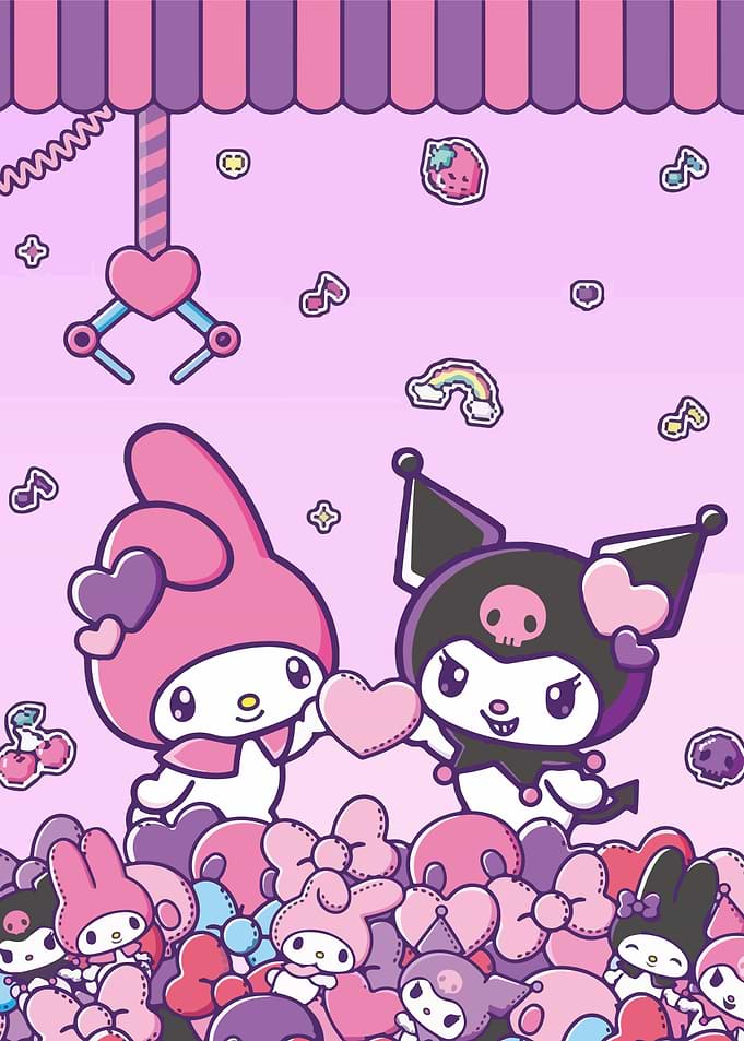 My Melody and Kuromi with Hearts