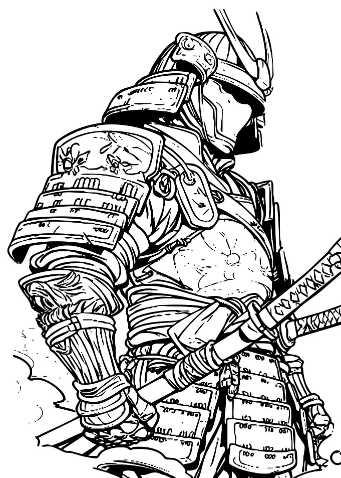 Samurai Warrior in Armor