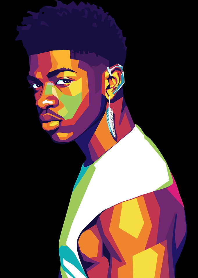 Lil Nas X Colorful Portrait