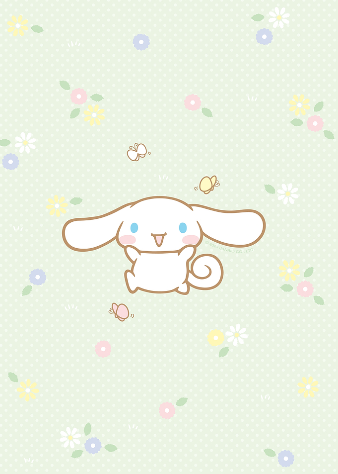 Cinnamoroll with Butterflies and Flowers
