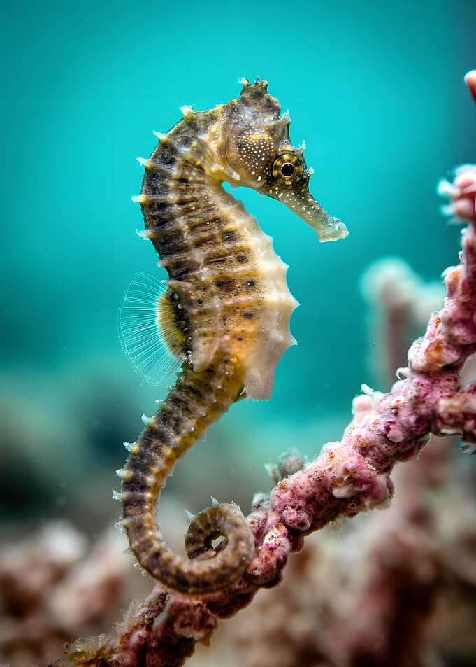 Seahorse on Coral