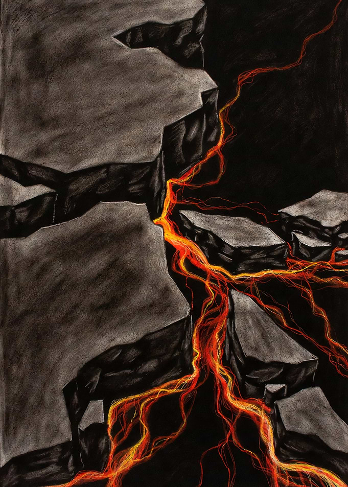 Earth with Lava Flow