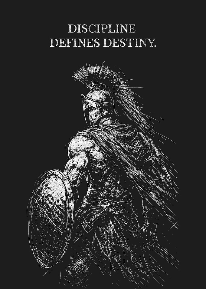Spartan Warrior Discipline Defines Destiny Quote