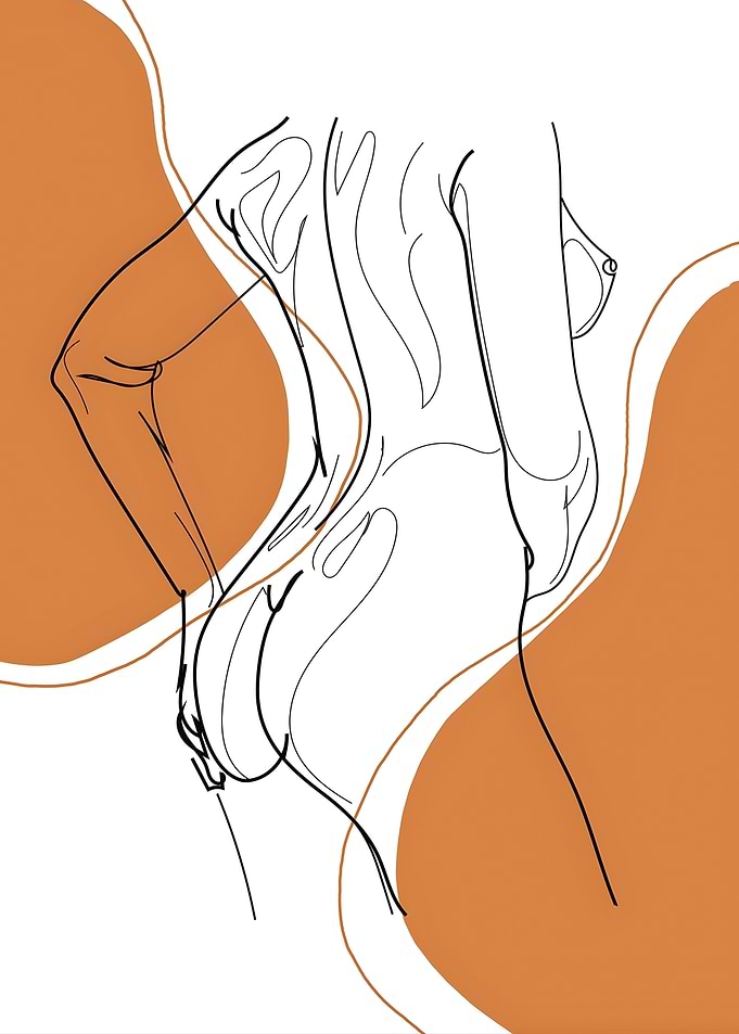 Abstract Line Art of Female Form