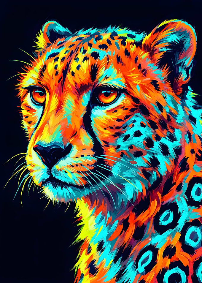 Vibrant Cheetah Portrait