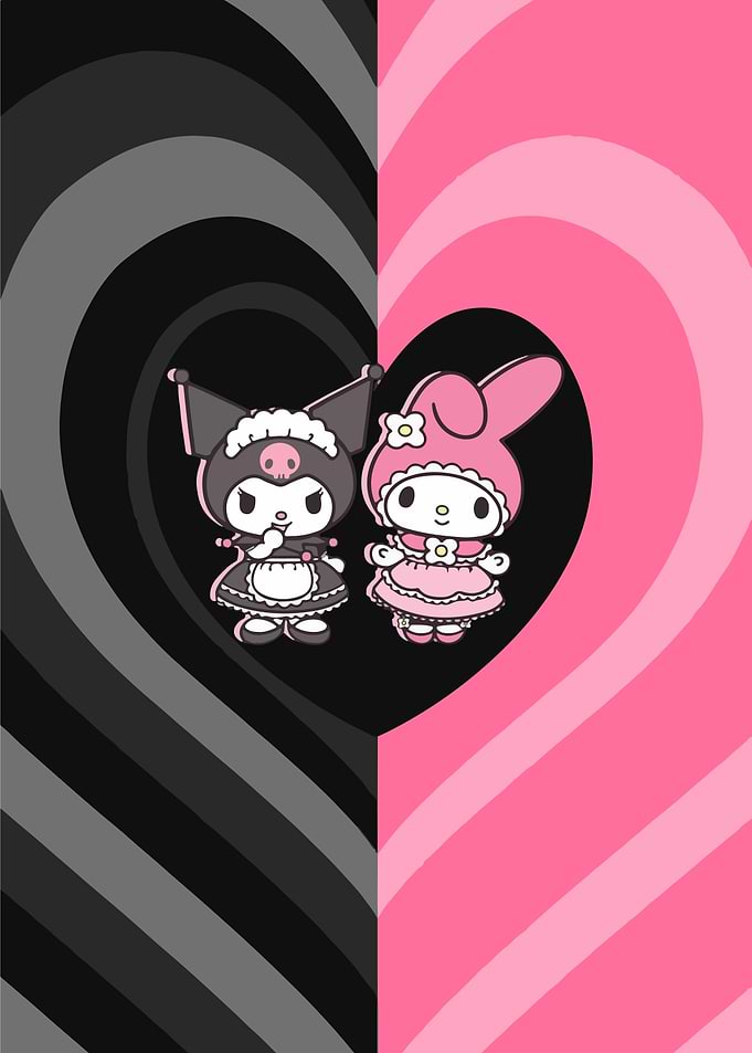 Kuromi and My Melody Heart Split