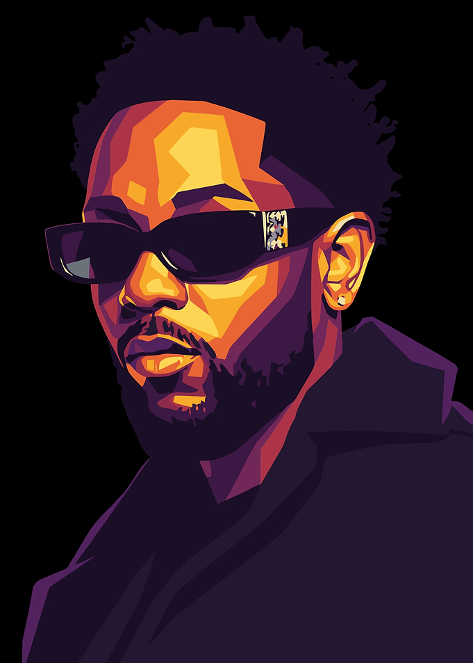 Kendrick Lamar Pop Art Portrait