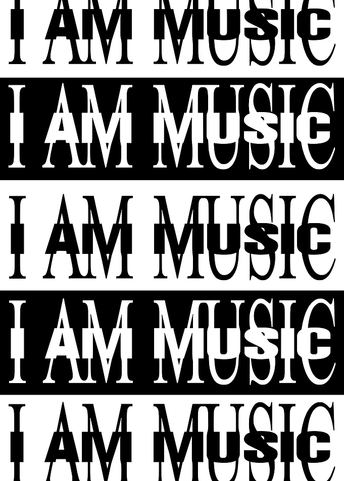 I AM MUSIC Text Art